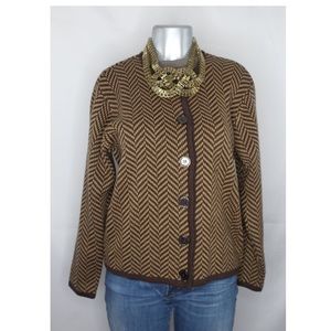 Chocolate Chevron Cardigan